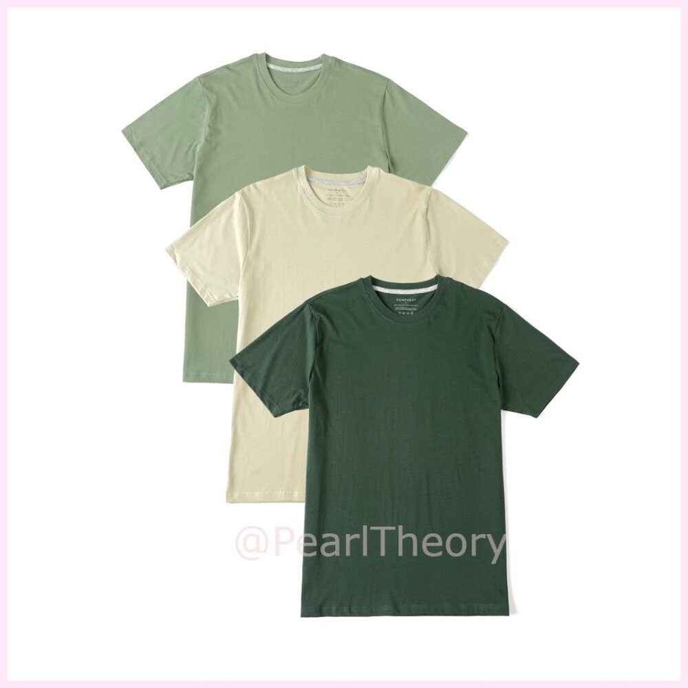3-Pack Lightweight Cotton Crew Neck T-Shirts Regular Fit